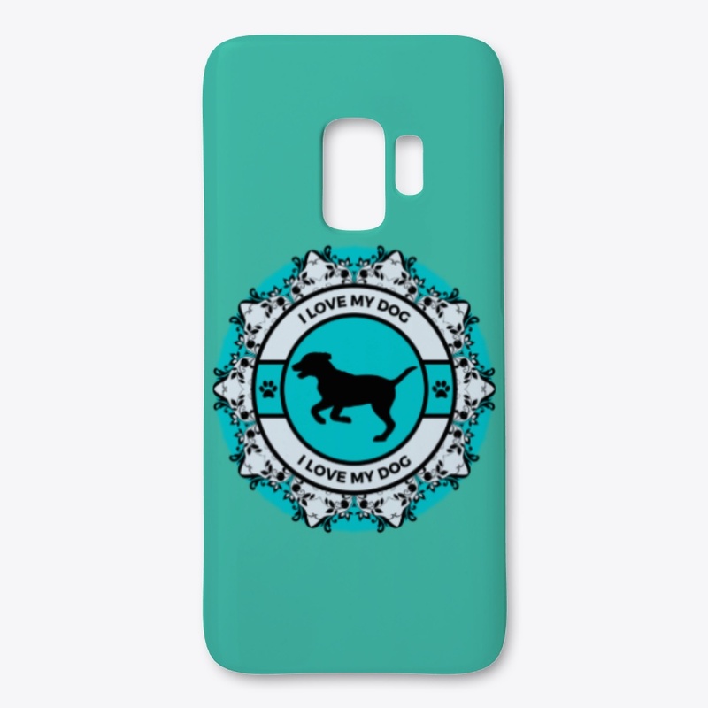 Turquoise I Love My Dog