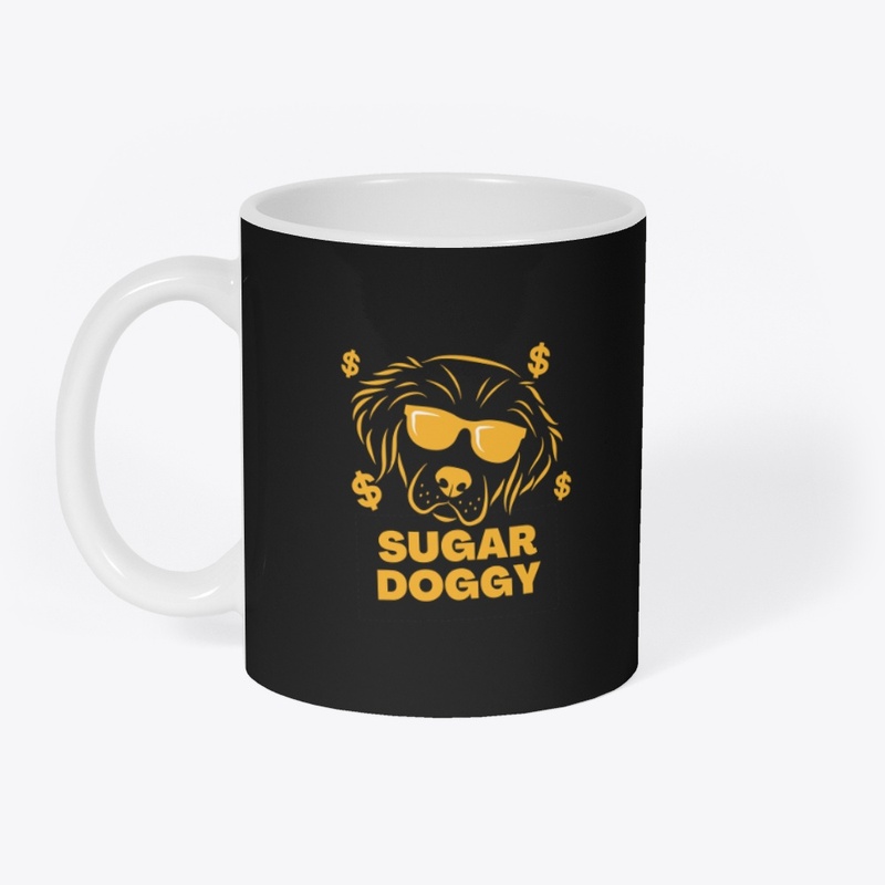 Sugar Doggy Graphic Black T-Shirt