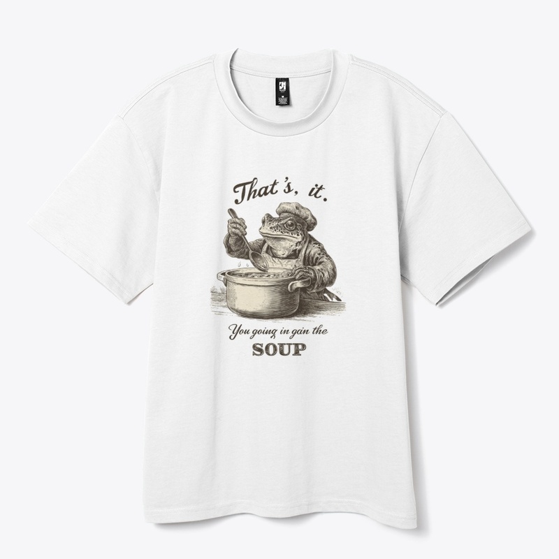 Sarcastic Frog Chef Going in the Soup