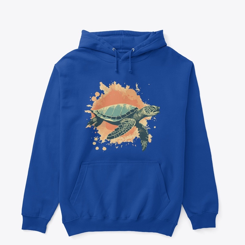 Sea Turtle Retro Minimalist Design