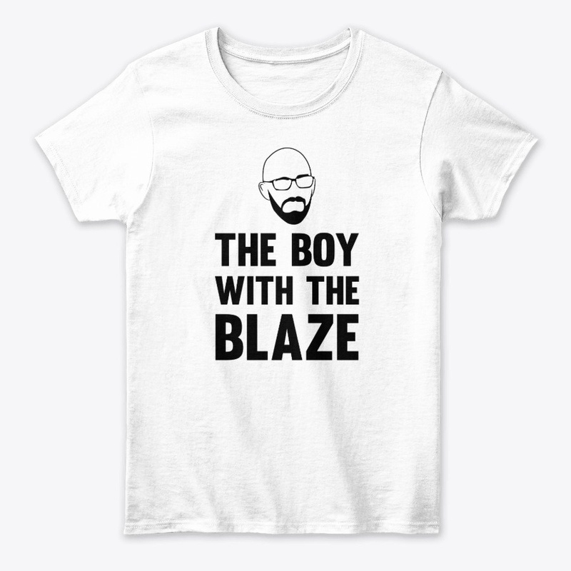 The Boi with the Blaze - black on white.