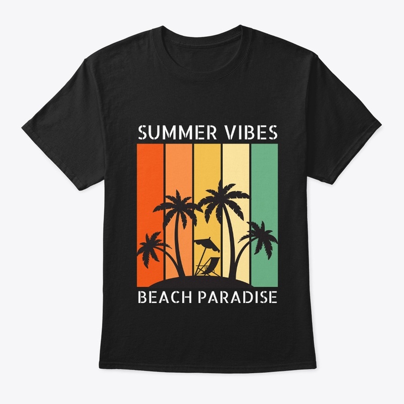 Colorful Retro Summer Beach