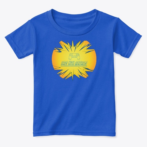 Kids T Shirt Bros With Controls Royal  Maglietta Front
