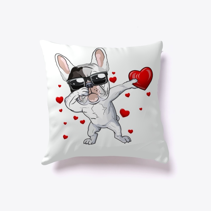 Dabbing French Bulldog Heart Shirt