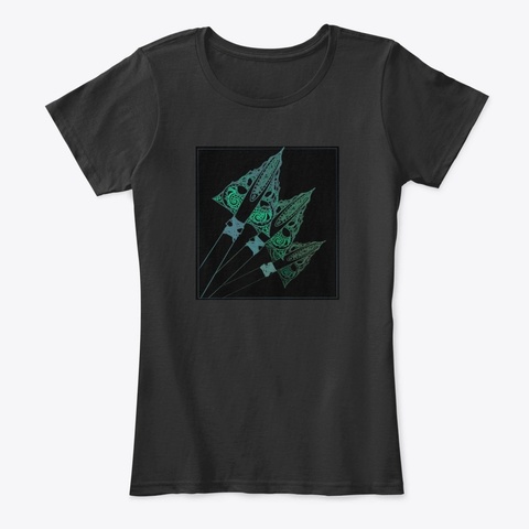 Arrowhead Black Black T-Shirt Front