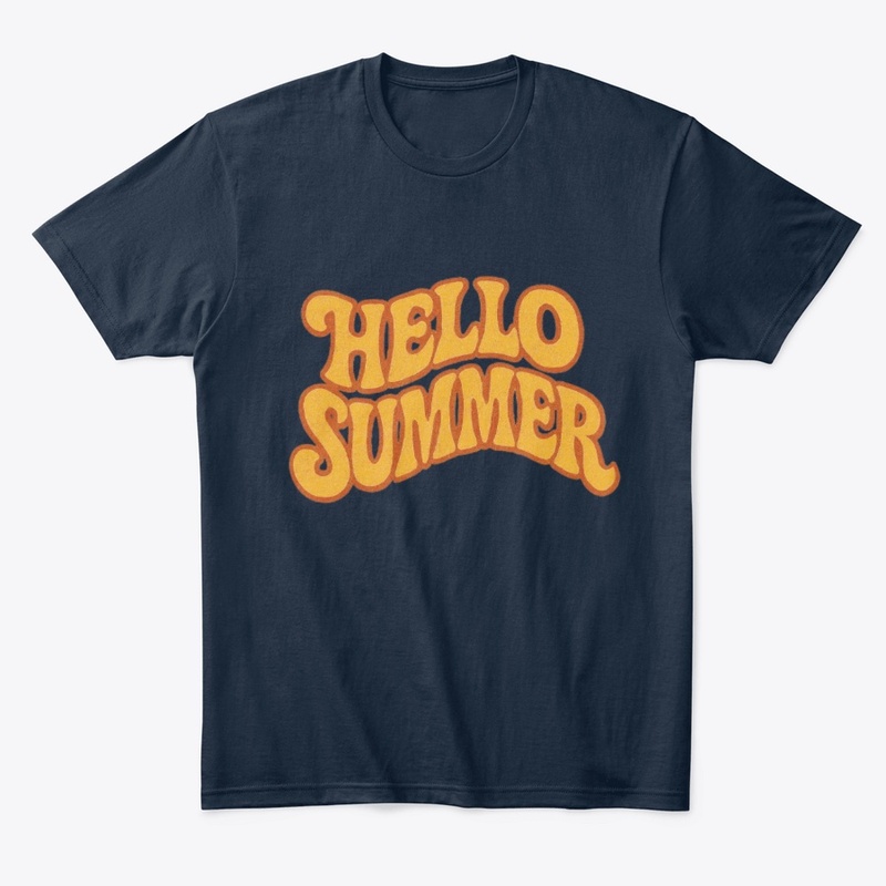 Retro "Hello Summer" Typography Design
