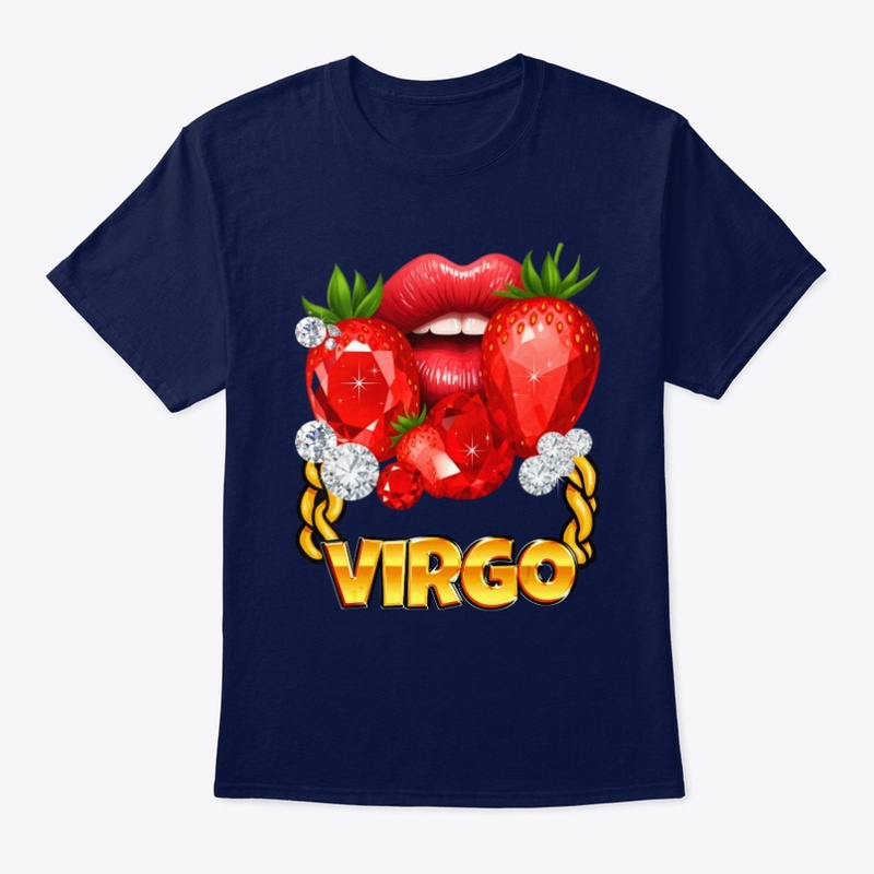 Virgo Zodiac Gold Chain Red Lips