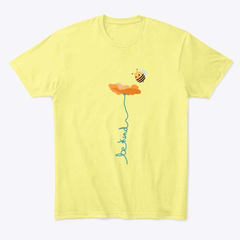 Be kind flower - cute bee flying