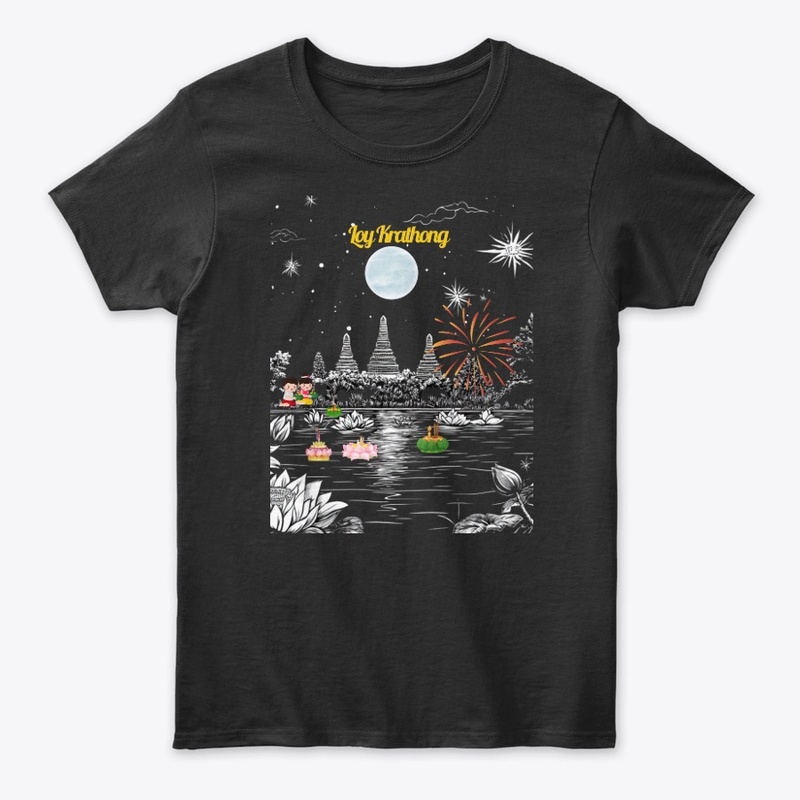 Loy krathong,T-shirt, Thai land