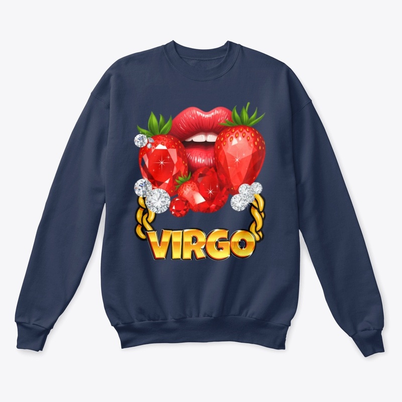 Virgo Zodiac Gold Chain Red Lips