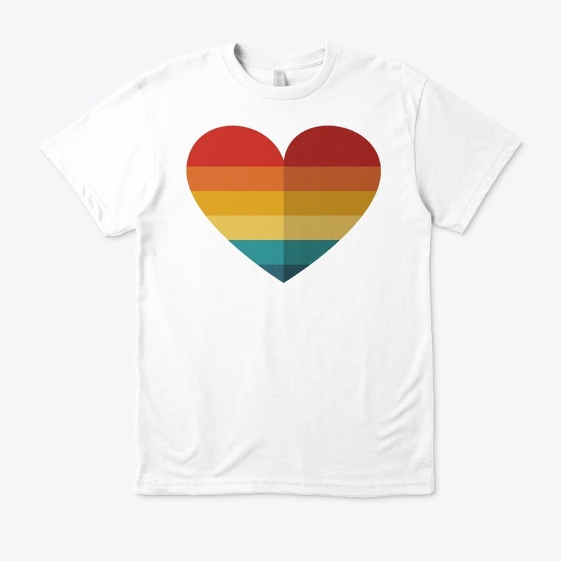 heart with retro colors