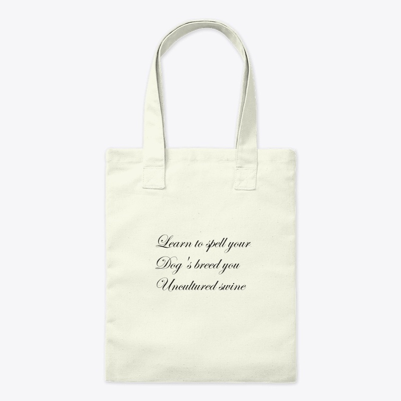 Learn to spell your dog's breed Tote