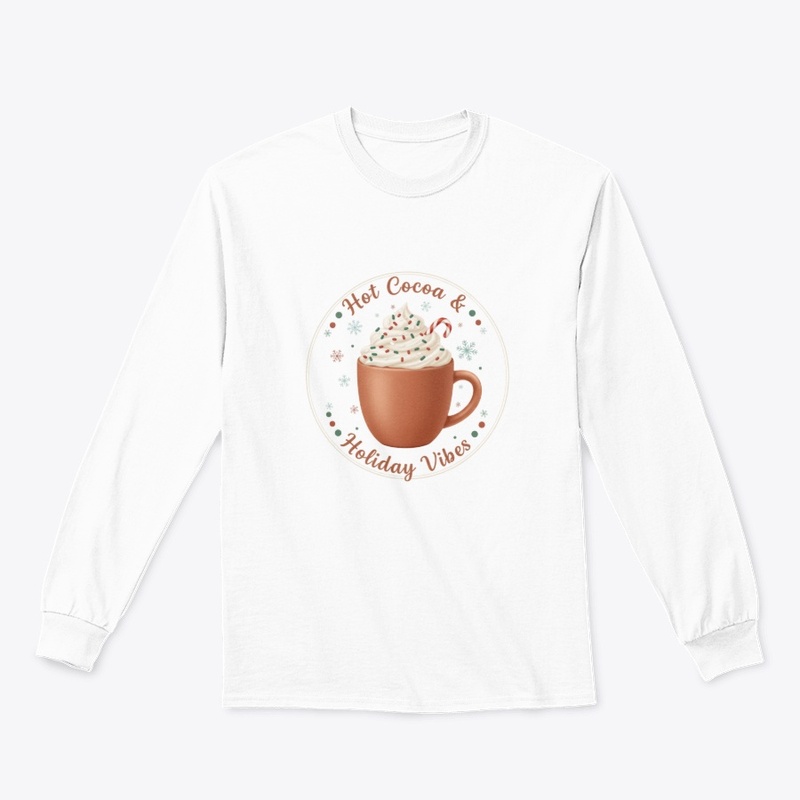 Hot Cocoa & Holiday Vibes Christmas Tee