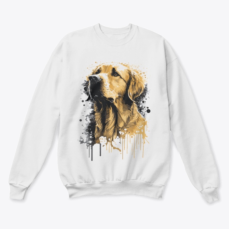 dog golden stily splash