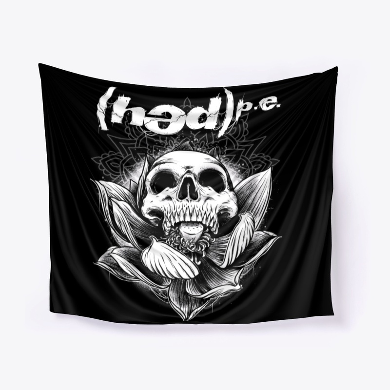 Lotus Skull Wall Tapestry