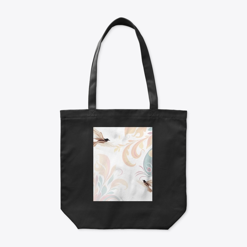 Freedom in Flight–Elegant Bird Swirl art
