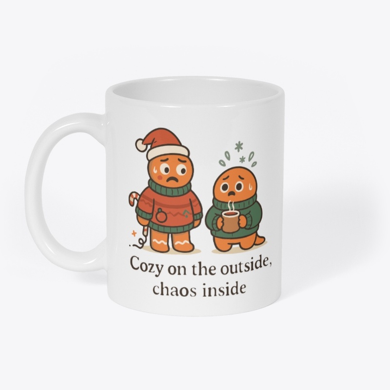 Cozy Outside Chaos Inside Winter Humor