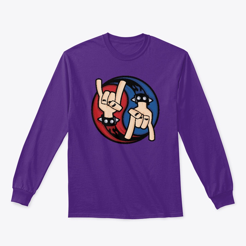 Rock and Roll Devil Horns Yin Yang