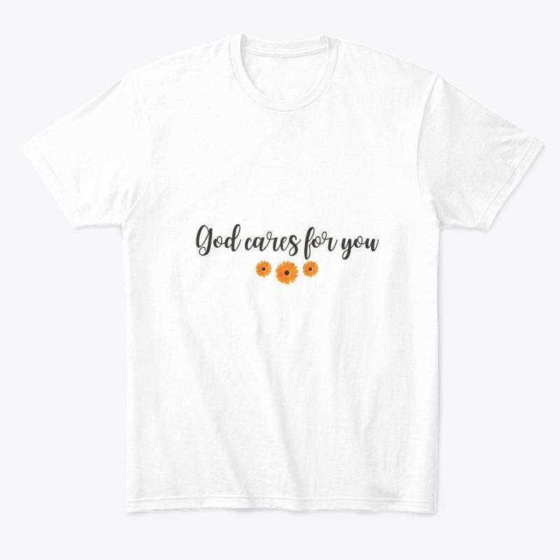 God Cares Calligraphy Sunflower Design