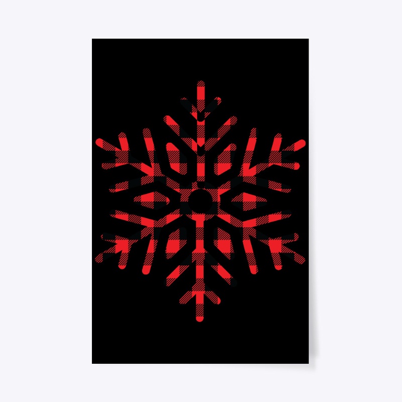 Red and Black Snowflakes 