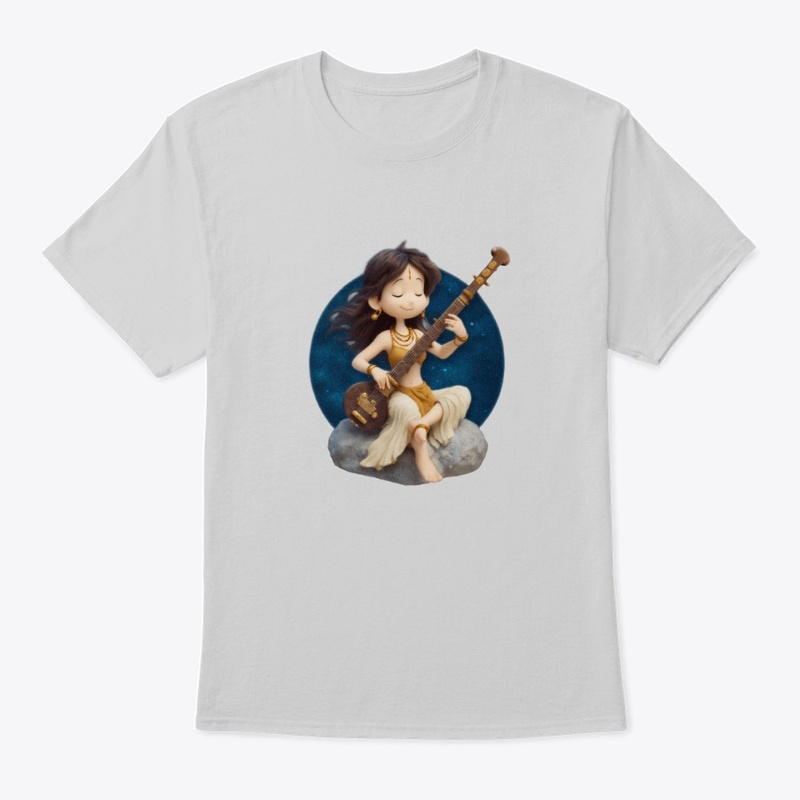 Cute Guan Yin playing sitar
