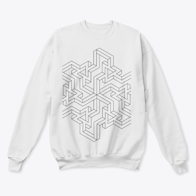 "Geometric Illusion Maze Design"