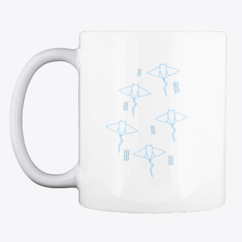 Geometric Line Manta Ray