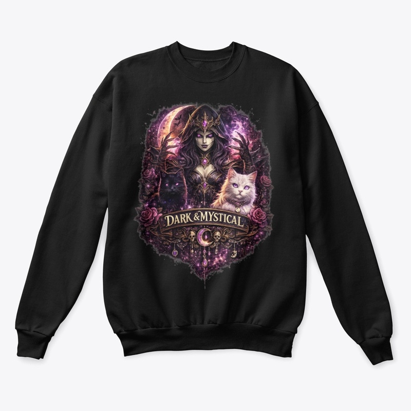 Dark & Mystical Cat Sorceress T-Shirt