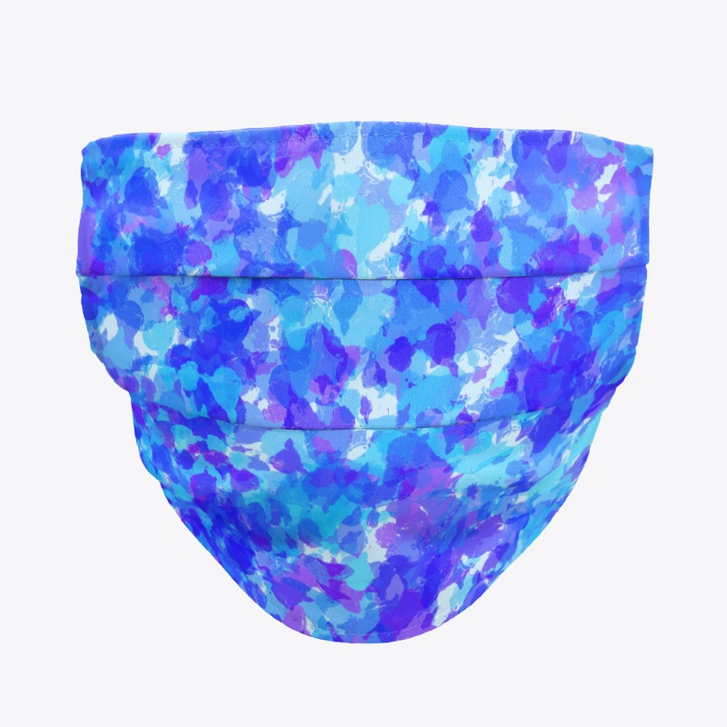 Blue Purple  Cyan Abstract Brush Strokes