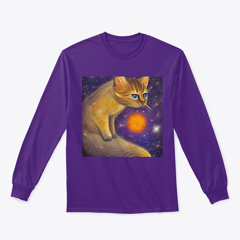 A funny cat in space