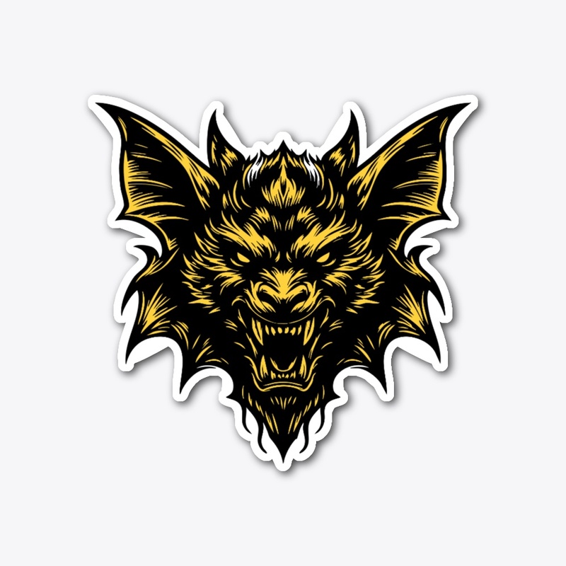 Angry Bat Head Fierce Nocturnal Design