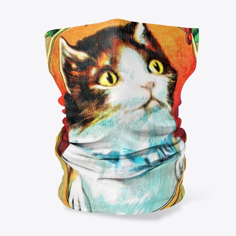 Vintage  Christmas Kitten