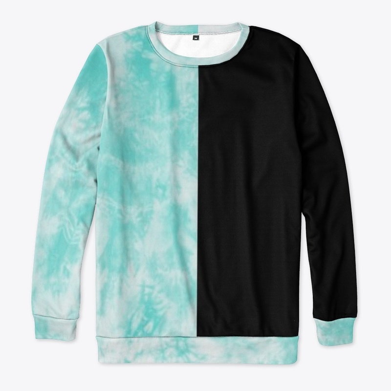 Teal and White Bleach Tie Dye