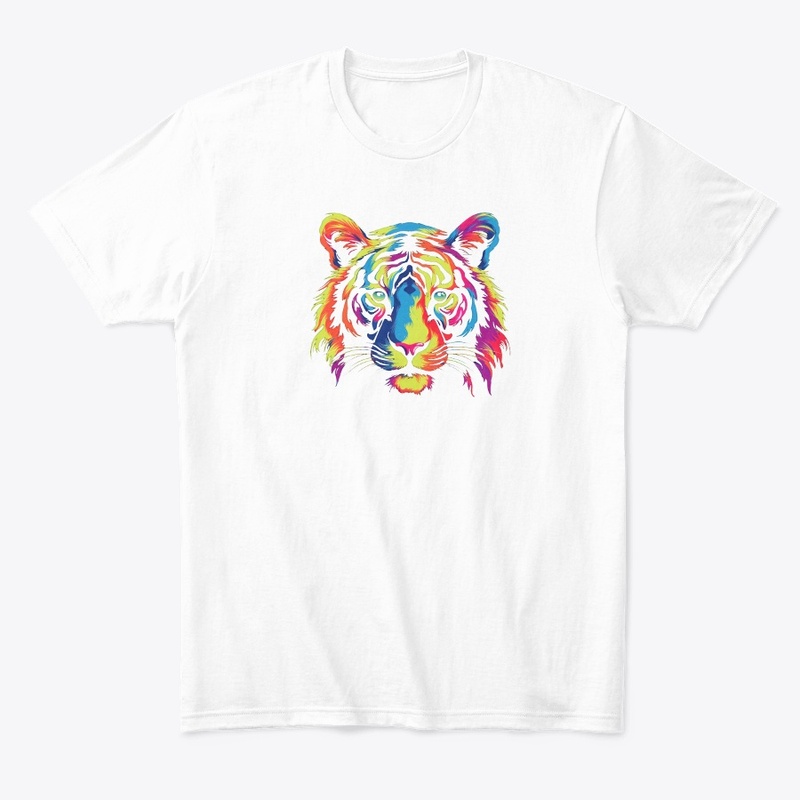 Roar style : White Tiger Face Tee shirt