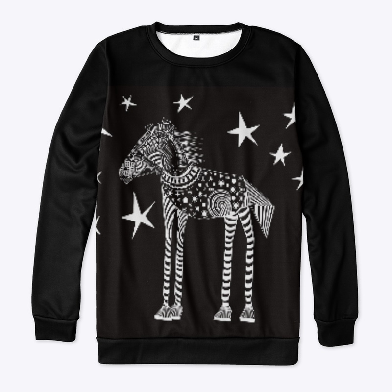 Doodle horse and stars...