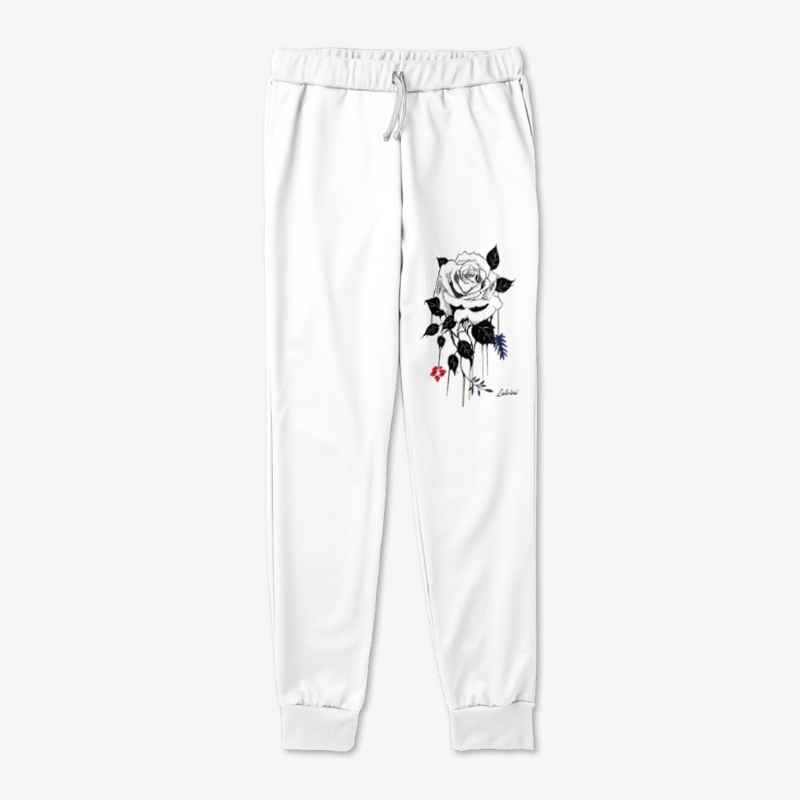 cool white and black rose flower design 