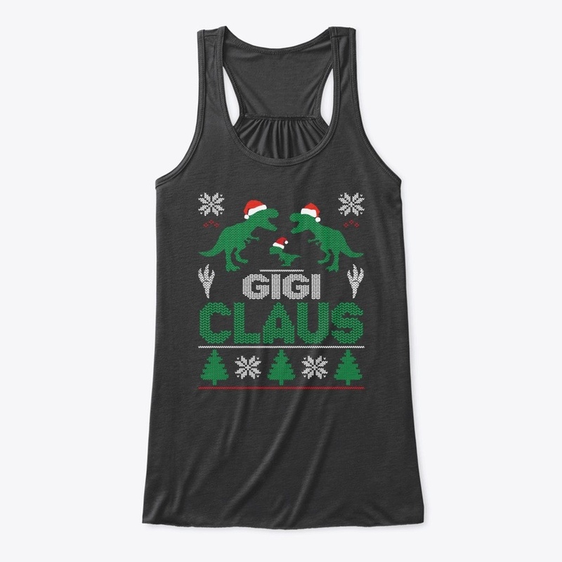 Funny Gigi Claus T-rex Christmas T-Shirt