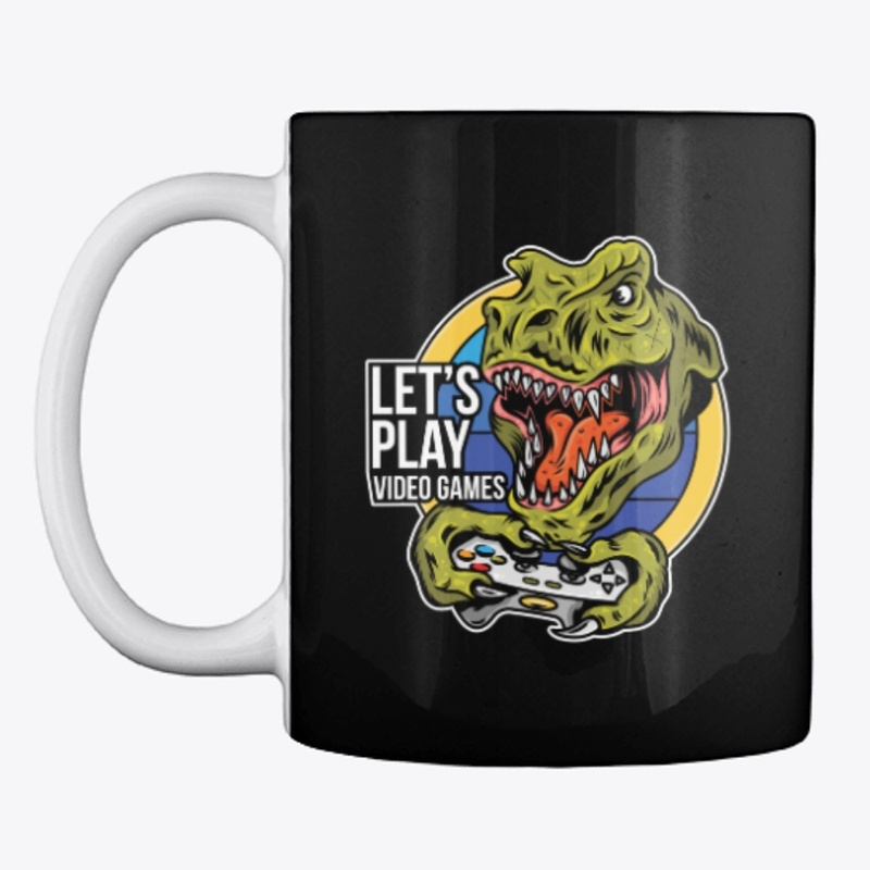 Mug dinosaure let's play video games