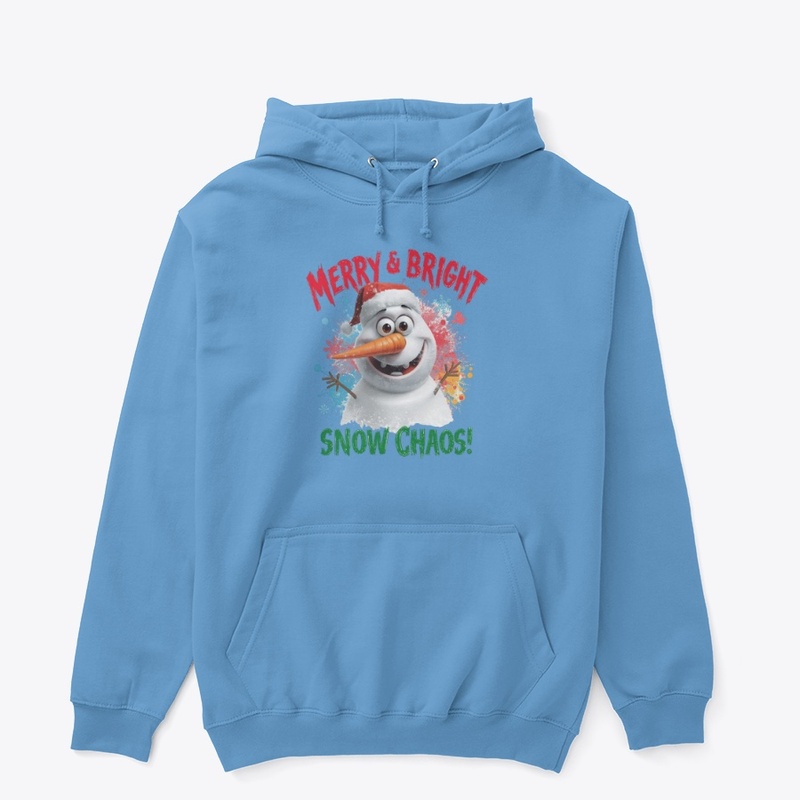 Funny Snowman Tee – Merry & Bright Xmas