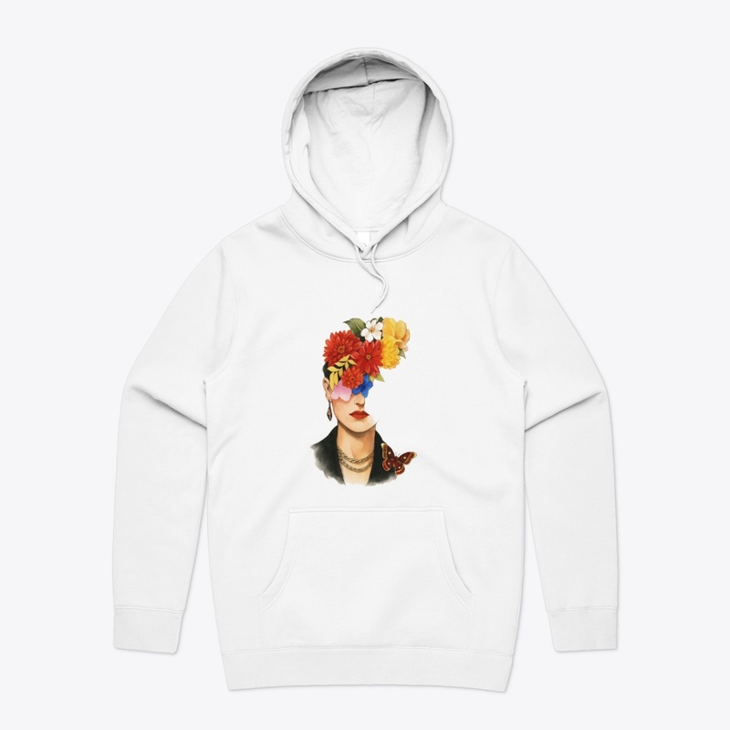 Floral Reflection – Abstract Mixed-Media