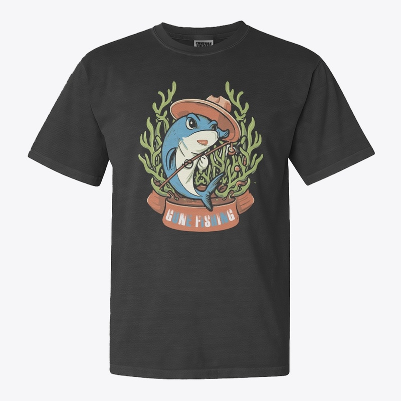 Gone fishing t-shirt design
