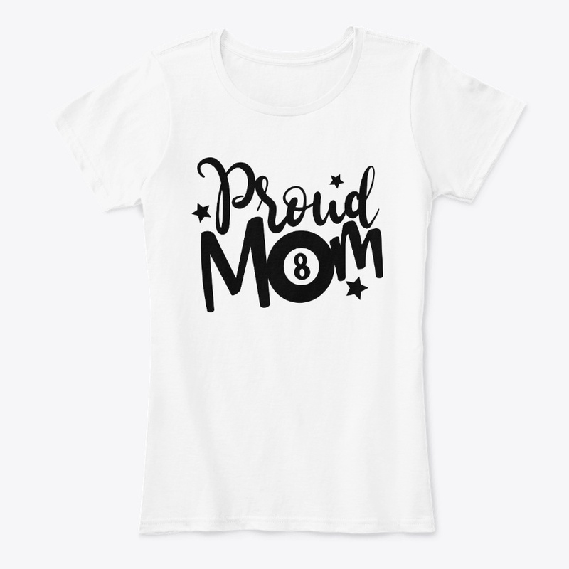 Proud Mom 8Ball Black