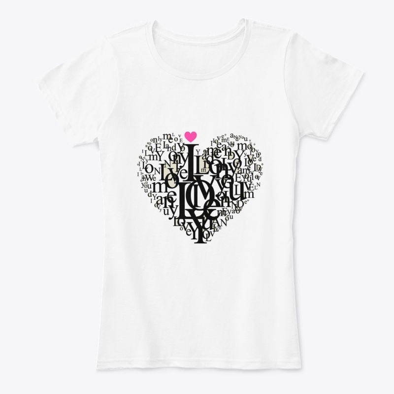 heart form love text
