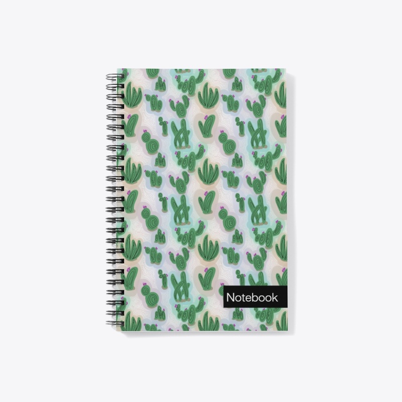 Cute Cactus with Purple Flowers