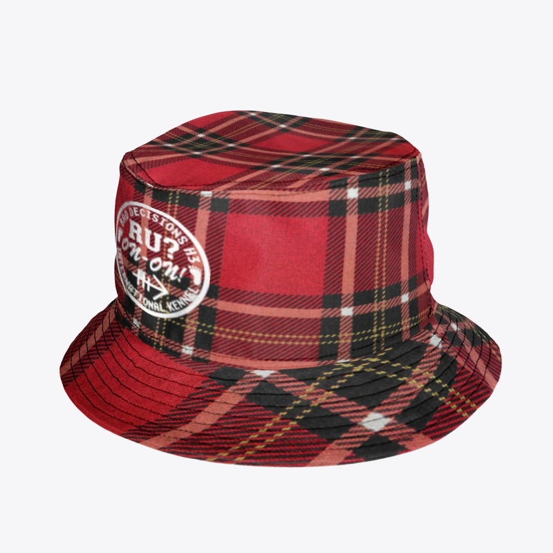 Red Plaid Bucket Hat