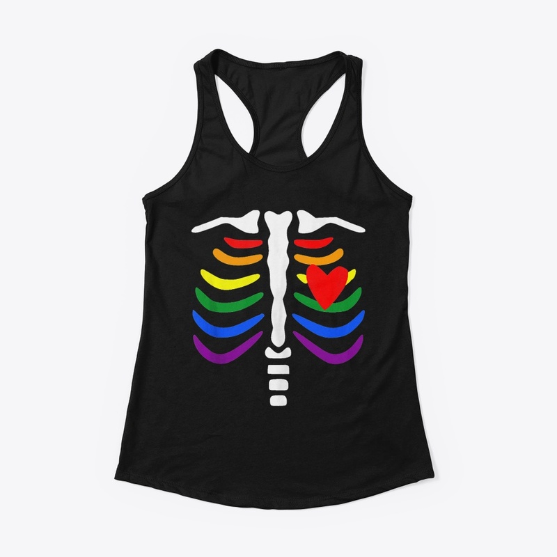 Skeleton Heart - Rainbow ribs