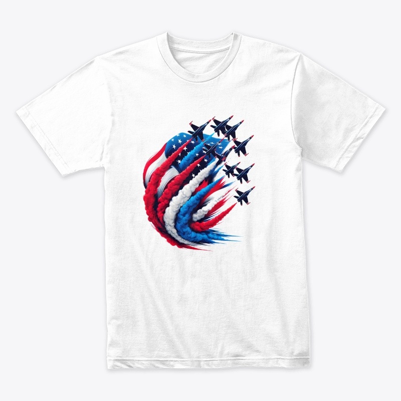 Red White Blue Jets Patriotic Military