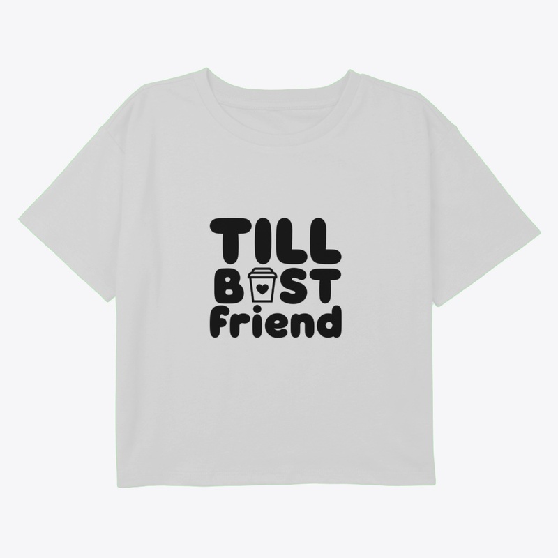 Tall Best Friend Coffee Cup Tee  Fun BFF