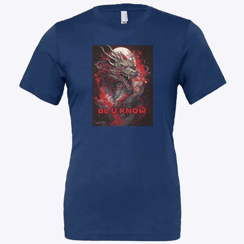 T Shirt Japanese Dragon, Do U Know