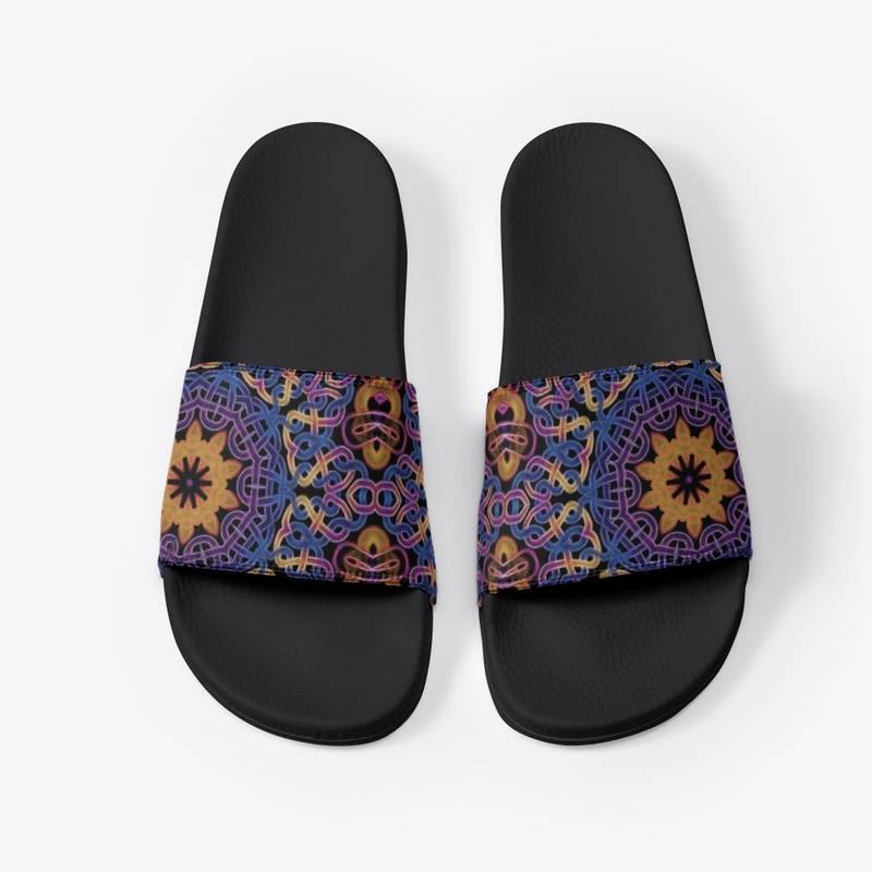 Blue Gold Celtic Knot Kaleidoscope